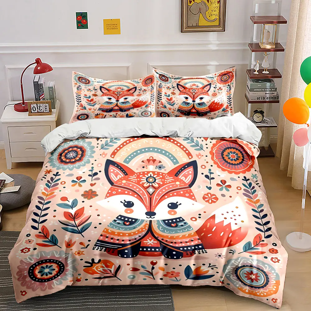 Patterned fox with nature-inspired decor Printed Duvet Cover Set 1 Duvet Cover+2 Pillowcase Multi Size Bedroom Bedding Decor
Patterned fox with nature-inspired decor Printed Duvet Cover Set 1 Duvet Cover+2 Pillowcase Multi Size Bedroom Bedding Decor