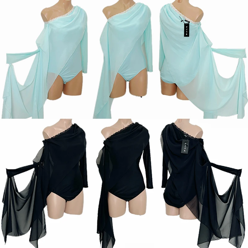 Ballroom Dance Clothes Women Long Sleeves Swing Mesh Lace Black Blue Bodysuit Waltz Dance Performance Tops Practice Wear BL17416
Ballroom Dance Clothes Women Long Sleeves Swing Mesh Lace Black Blue Bodysuit Waltz Dance Performance Tops Practice Wear BL17416