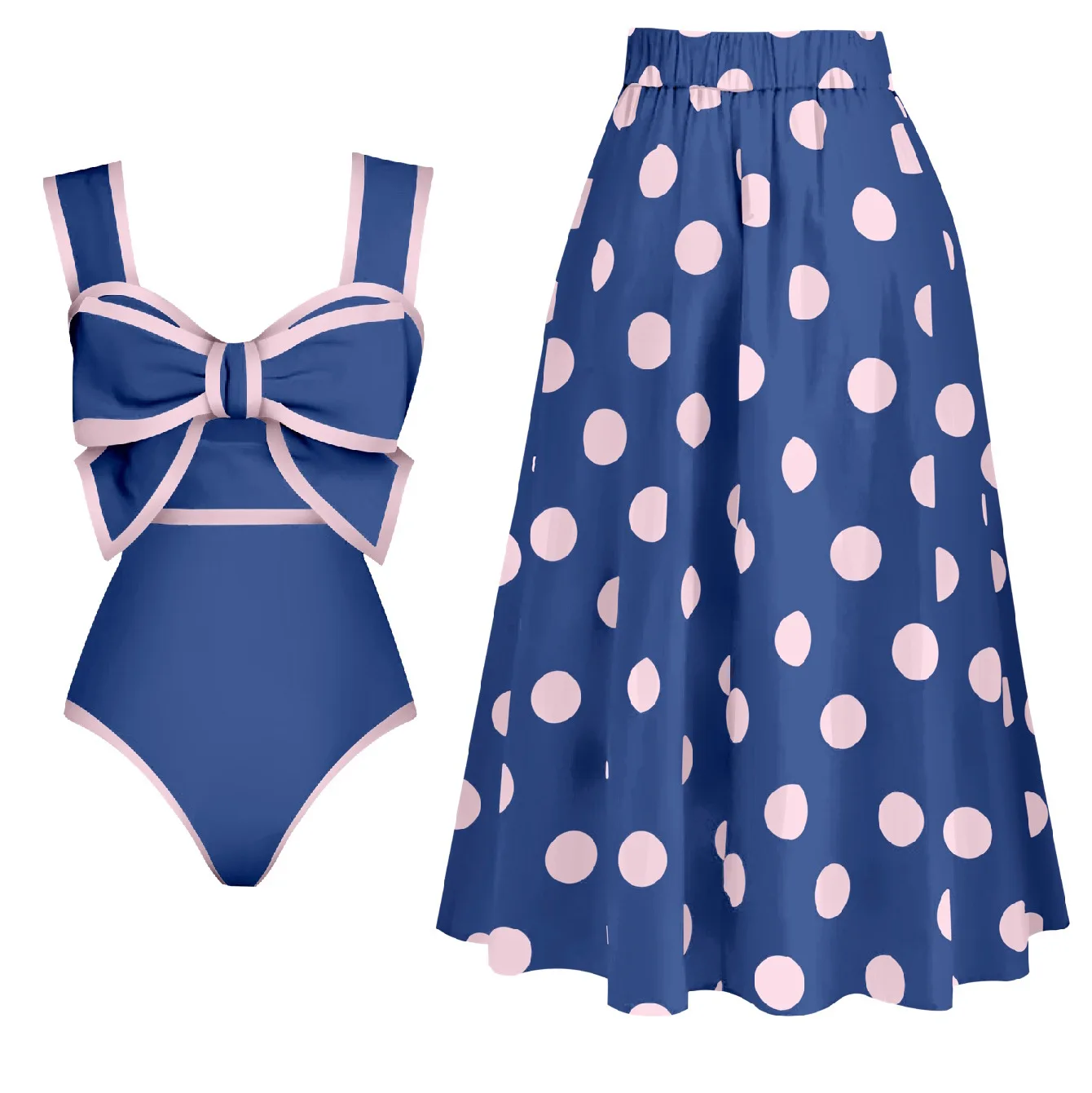 Sexy one-piece swimsuit for women, conservative belly covering strap swimsuit, hot spring chiffon beach skirt set swimsuit
Sexy one-piece swimsuit for women, conservative belly covering strap swimsuit, hot spring chiffon beach skirt set swimsuit