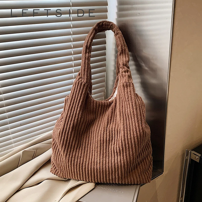 LEFTSIDE Soft High Capacity Corduroy Handbags for Women 2025 Fashion Travel Shoulder Bag Casual Shopper Shopping Hobo Bag
LEFTSIDE Soft High Capacity Corduroy Handbags for Women 2025 Fashion Travel Shoulder Bag Casual Shopper Shopping Hobo Bag
