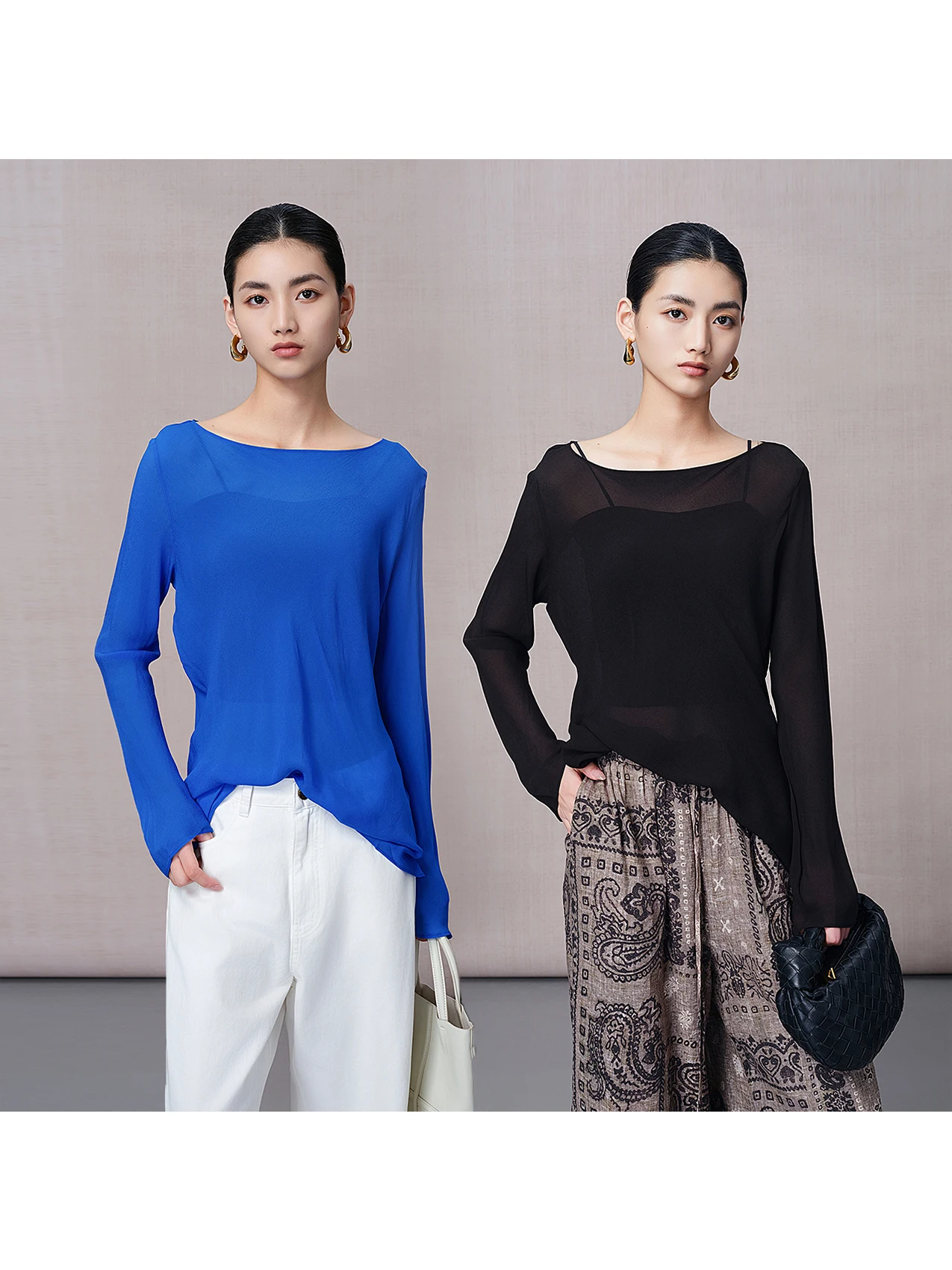 Xinye Ni High-End Silk Thin Veil Sun Protection Cover up Top Women's Spring Summer Faionable Long Sve T-irt
Xinye Ni High-End Silk Thin Veil Sun Protection Cover up Top Women's Spring Summer Faionable Long Sve T-irt