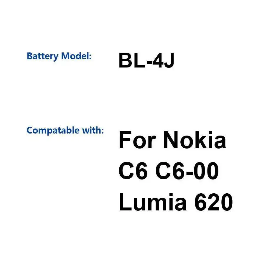 Для Nokia Lumia 620 C6 C6-00 1300 мАч аккумулятор мобильного телефона BL-4J долговечный
Для Nokia Lumia 620 C6 C6-00 1300 мАч аккумулятор мобильного телефона BL-4J долговечный
