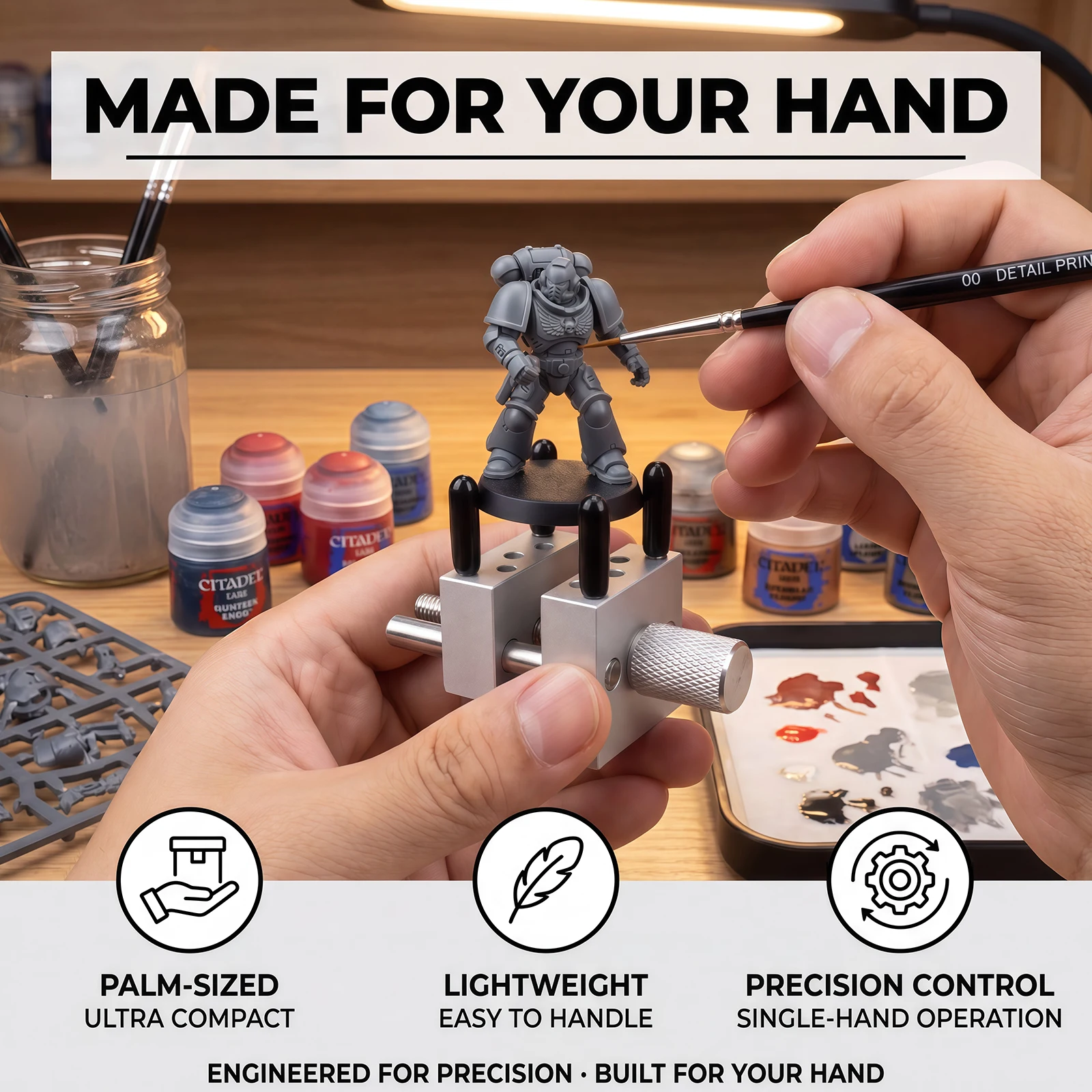 Joystar Mini Vise, Handheld Precision Vise, 0-30mm Soft Clamping, Includes 10 Rods + 10 Silicone Sleeves, Portable Hobby Vise
Joystar Mini Vise, Handheld Precision Vise, 0-30mm Soft Clamping, Includes 10 Rods + 10 Silicone Sleeves, Portable Hobby Vise