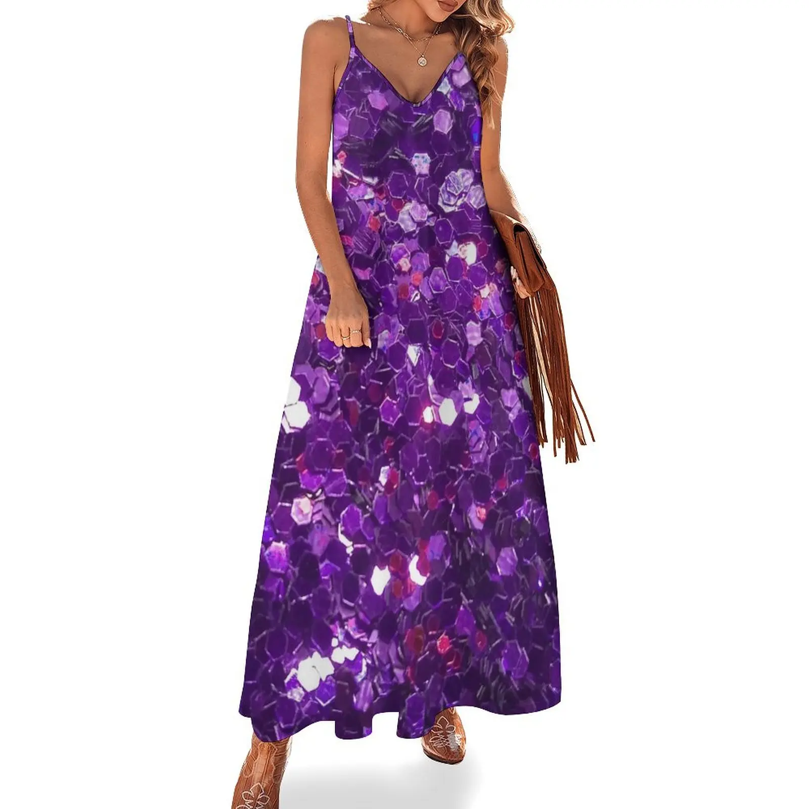 Photographic Image of Purple Glitter Sleeveless Long Dress Party dresses for women Long dress Dress
Photographic Image of Purple Glitter Sleeveless Long Dress Party dresses for women Long dress Dress