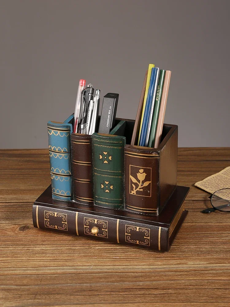 Hot sales multifunctional retro pen holder storage box for children's study, student desk, office, light luxury and high-end
Hot sales multifunctional retro pen holder storage box for children's study, student desk, office, light luxury and high-end