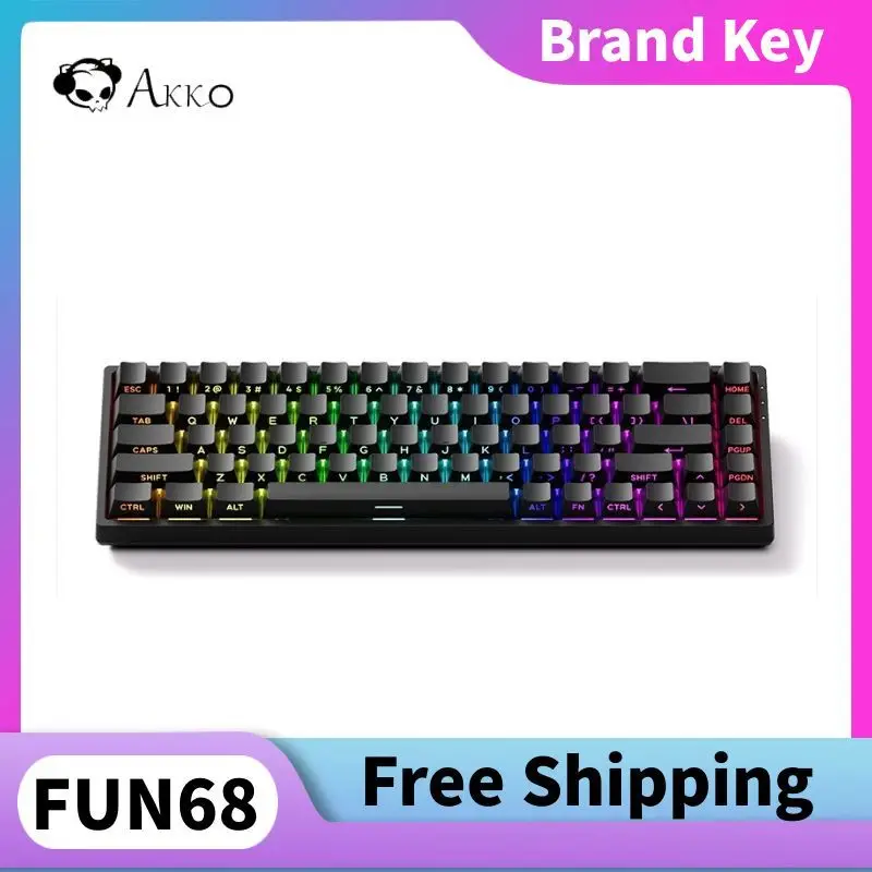 AKKO Fun68 HE Gaming Keyboard Dual 8K Polling Rate Hall Effect Switch Support 0.005mm RT DKS SOCD MT TGL 2.4G BT Wireless
AKKO Fun68 HE Gaming Keyboard Dual 8K Polling Rate Hall Effect Switch Support 0.005mm RT DKS SOCD MT TGL 2.4G BT Wireless