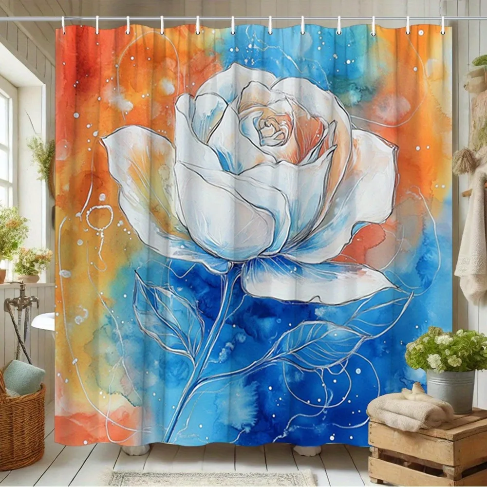 Акварельные белые розы, занавеска для душа, моющаяся грязеотталкивающая насадка для душа, водонепроницаемая полиэстеровая занавеска для ванны
Акварельные белые розы, занавеска для душа, моющаяся грязеотталкивающая насадка для душа, водонепроницаемая полиэстеровая занавеска для ванны