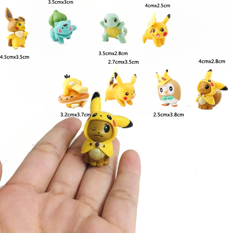 8pcs Pokemon Anime Figure Cute Pikachu Mini Statue Dolls Kawaii Cartoon Peripherals Ornaments Creative Birthday Gifts for Fans
8pcs Pokemon Anime Figure Cute Pikachu Mini Statue Dolls Kawaii Cartoon Peripherals Ornaments Creative Birthday Gifts for Fans