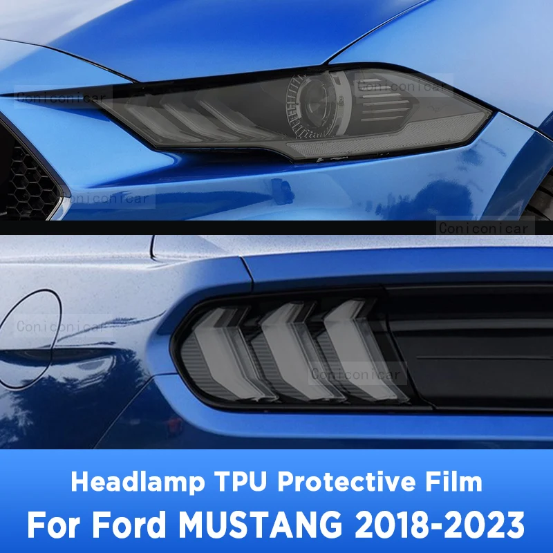 For FORD MUSTANG 2018-2023 Car Exterior Headlight Anti-scratch Front Lamp Tint Black TPU Protective Film Accessories Sticker
For FORD MUSTANG 2018-2023 Car Exterior Headlight Anti-scratch Front Lamp Tint Black TPU Protective Film Accessories Sticker