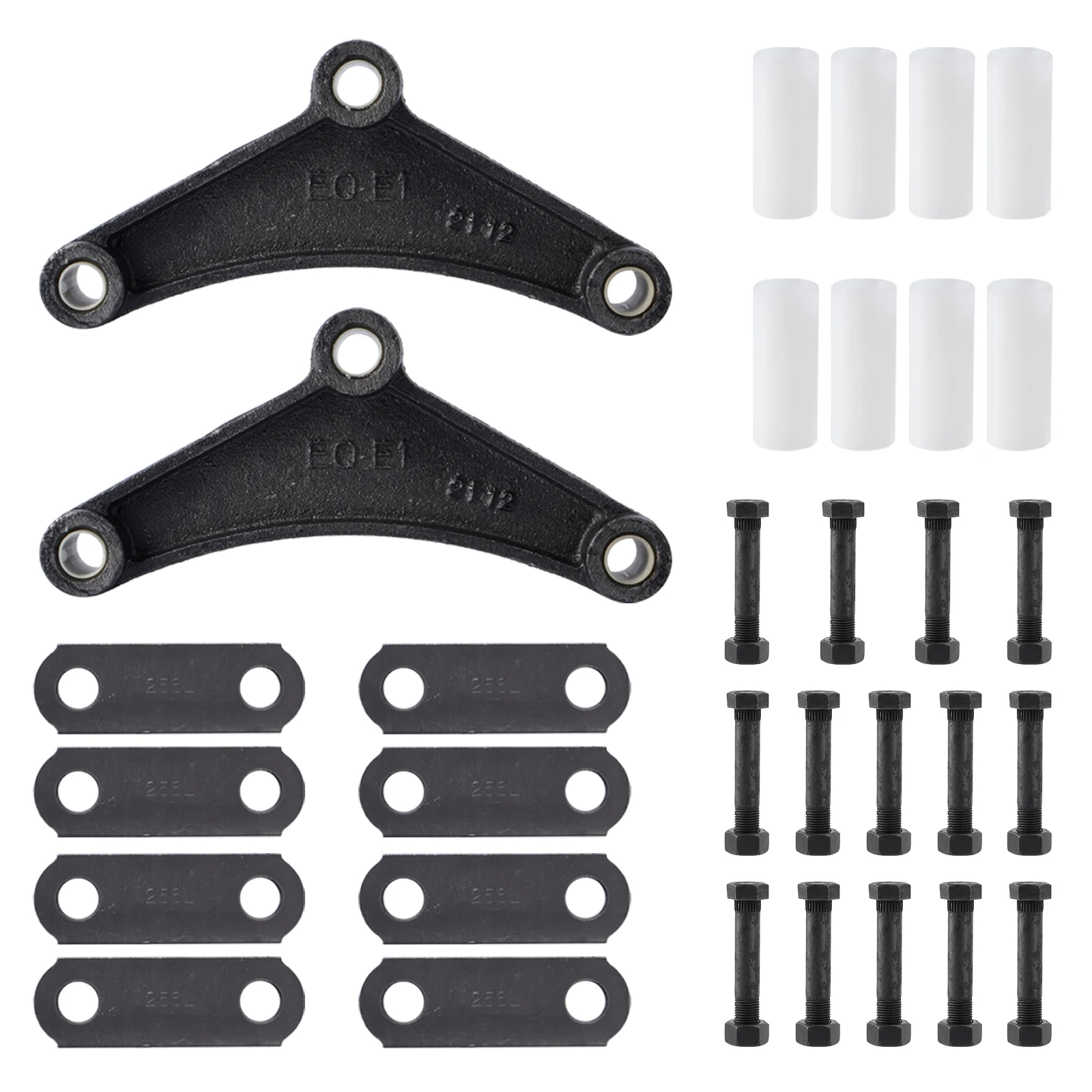 Trailer Shackle Kit, Tandem Trailer Axle Shackle Kit for Double Eye Springs (3.5K -5.2K Axles)
Trailer Shackle Kit, Tandem Trailer Axle Shackle Kit for Double Eye Springs (3.5K -5.2K Axles)