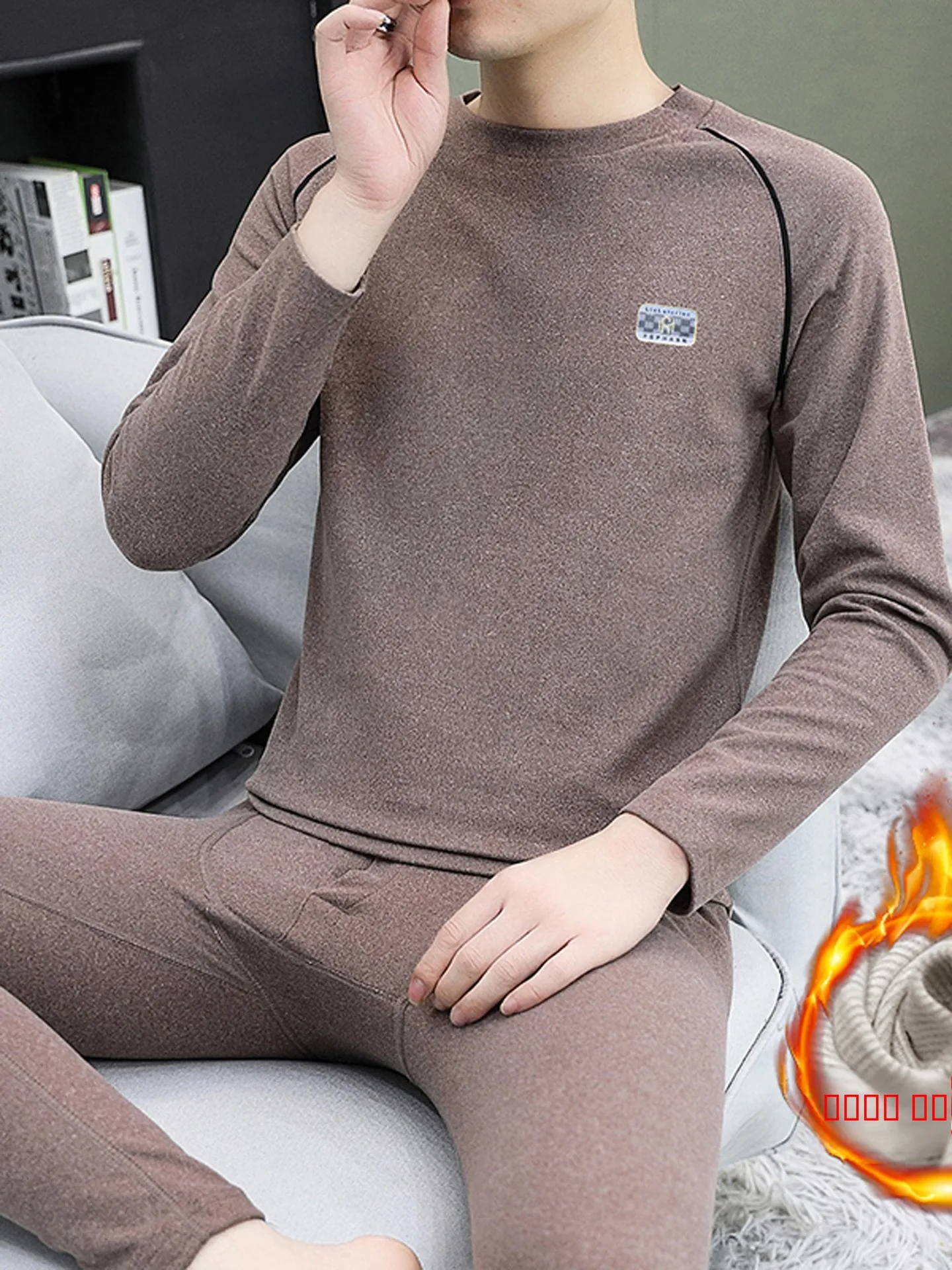 Warmth-Keeping Men's Thermal Underwear Set round Neck Long Sleeve T-Shirt And Long Pants Youth Winter Base Layer Two-Piece Suit
Warmth-Keeping Men's Thermal Underwear Set round Neck Long Sleeve T-Shirt And Long Pants Youth Winter Base Layer Two-Piece Suit