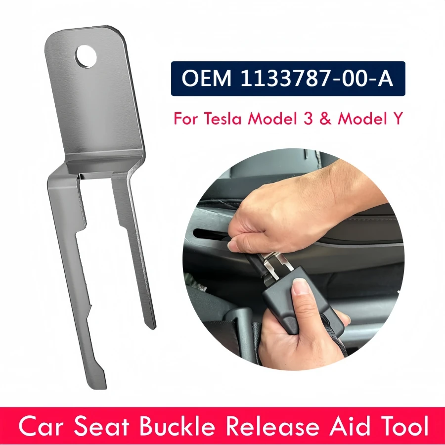 1133787-00-A Key Car Seat Buckle Release Aid Tool for Tesla Model 3 & Model Y Unbuckle Car Seat Release Tool Seat Belt Release
1133787-00-A Key Car Seat Buckle Release Aid Tool for Tesla Model 3 & Model Y Unbuckle Car Seat Release Tool Seat Belt Release