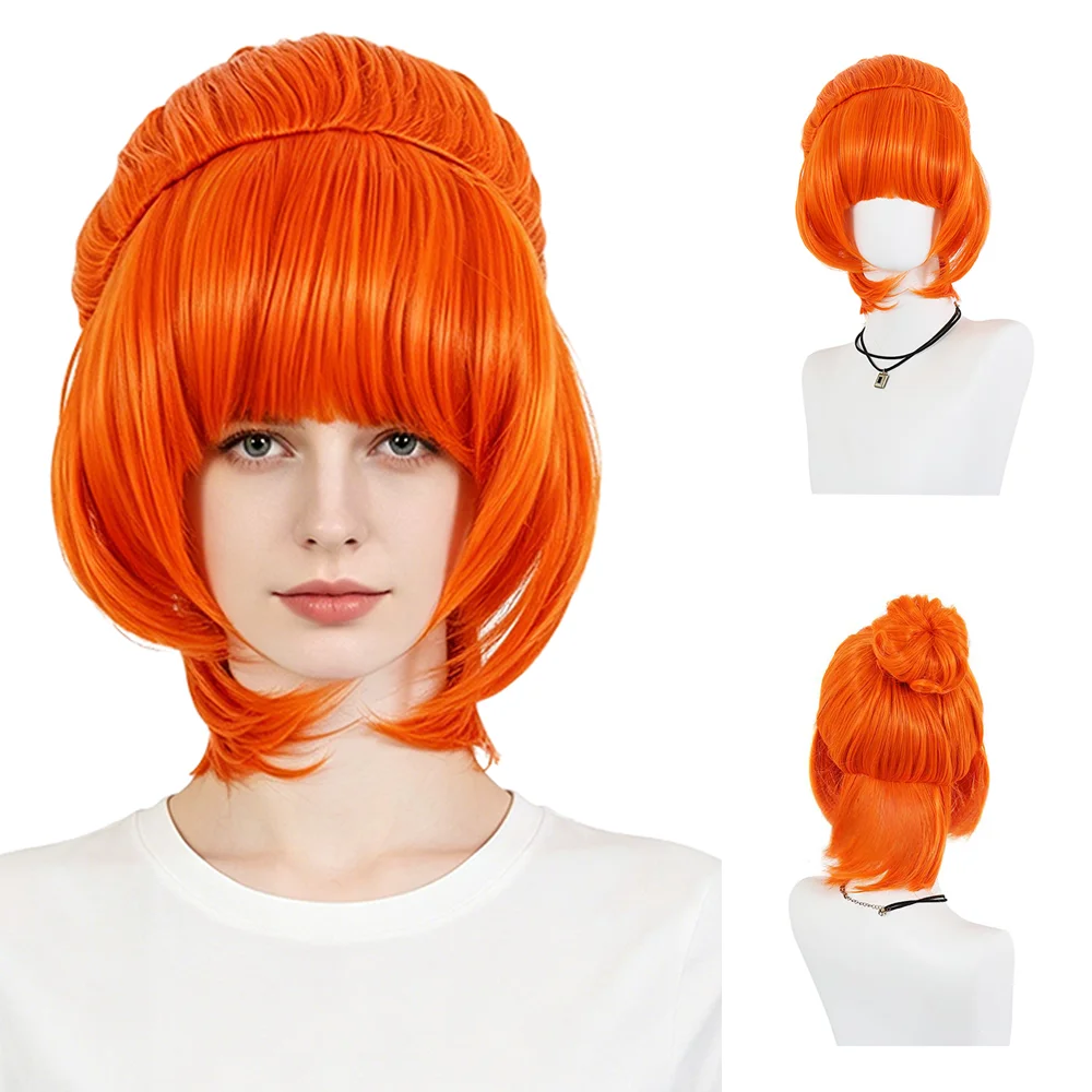 14 Inch Vibrant Orange Cosplay Wig Short Bob with Bun and Bangs Heat Resistant Synthetic Wig For Women Halloween Costume Party
14 Inch Vibrant Orange Cosplay Wig Short Bob with Bun and Bangs Heat Resistant Synthetic Wig For Women Halloween Costume Party
