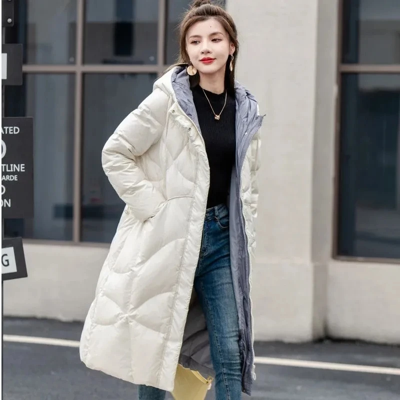 Winter Down Jacket Womens 2023 New Korean Slim Thick All-match White Duck Down Coat Female Hooded Long Warm Parkas
Winter Down Jacket Womens 2023 New Korean Slim Thick All-match White Duck Down Coat Female Hooded Long Warm Parkas