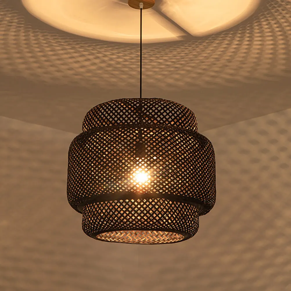 Bamboo Woven Pendant Light 30cm Black Shade Simple Hanging Lamp for Dining Table Kitchen Home Decor Weave Ceiling Lamp
Bamboo Woven Pendant Light 30cm Black Shade Simple Hanging Lamp for Dining Table Kitchen Home Decor Weave Ceiling Lamp