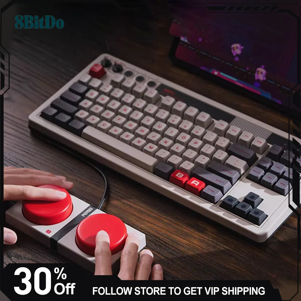 8Bitdo Retro Wireless Mechanical Keyboard Three Mode 87 Keys Hot Swap Pc Laptop Accessories Ergonomics Office/gaming Keyboard
8Bitdo Retro Wireless Mechanical Keyboard Three Mode 87 Keys Hot Swap Pc Laptop Accessories Ergonomics Office/gaming Keyboard