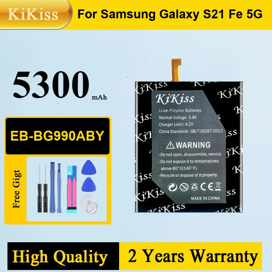 5300mAh KiKiss Replacement Battery EB-BG990ABY For Samsung Galaxy S21 FE 5G SM-G990
5300mAh KiKiss Replacement Battery EB-BG990ABY For Samsung Galaxy S21 FE 5G SM-G990