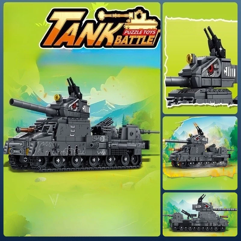 736 PCS Giant Rat Tracked Tank Building Blocks Model, DIY Decoration Collectible, Perfect for Birthday & Holiday Gifts
736 PCS Giant Rat Tracked Tank Building Blocks Model, DIY Decoration Collectible, Perfect for Birthday & Holiday Gifts