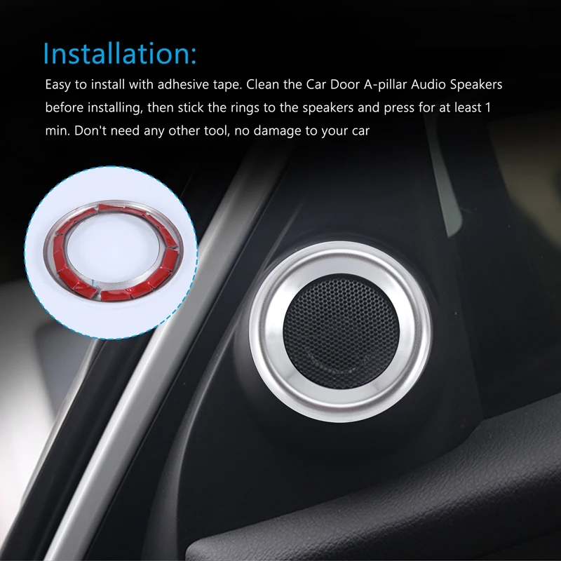 For 10Th Gen Civic A-Pillar Loudspeaker Decorations Circle Rings, Car Door Audio Speaker Trims For Honda Civic 2016-2019
For 10Th Gen Civic A-Pillar Loudspeaker Decorations Circle Rings, Car Door Audio Speaker Trims For Honda Civic 2016-2019