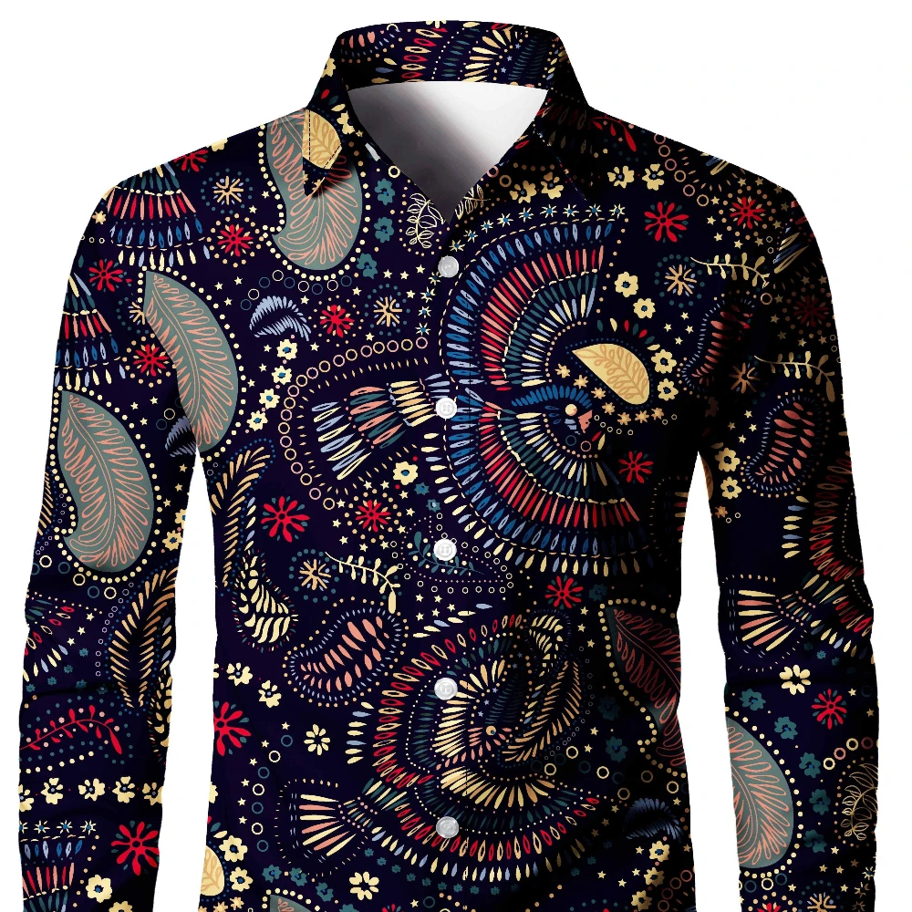 Retro Men's Shirt 3D Floral Pattern Printed Plus Size Men's Long Sleeved Shirt Fashionable Lapel Shirt Daily Casual Men's Shirt
Retro Men's Shirt 3D Floral Pattern Printed Plus Size Men's Long Sleeved Shirt Fashionable Lapel Shirt Daily Casual Men's Shirt