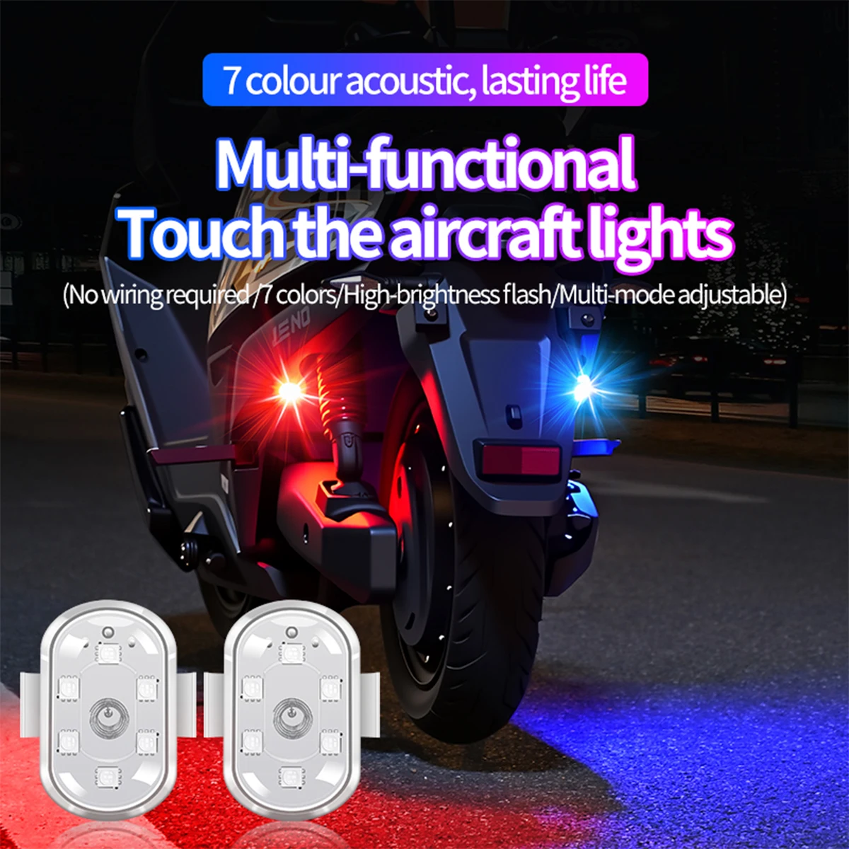 2PCS Wireless LED Aircraft Strobe Light USB Rechargeable Flashing Warning Lamp Car Motorcycle Universal Emergency Decorative Tai
2PCS Wireless LED Aircraft Strobe Light USB Rechargeable Flashing Warning Lamp Car Motorcycle Universal Emergency Decorative Tai