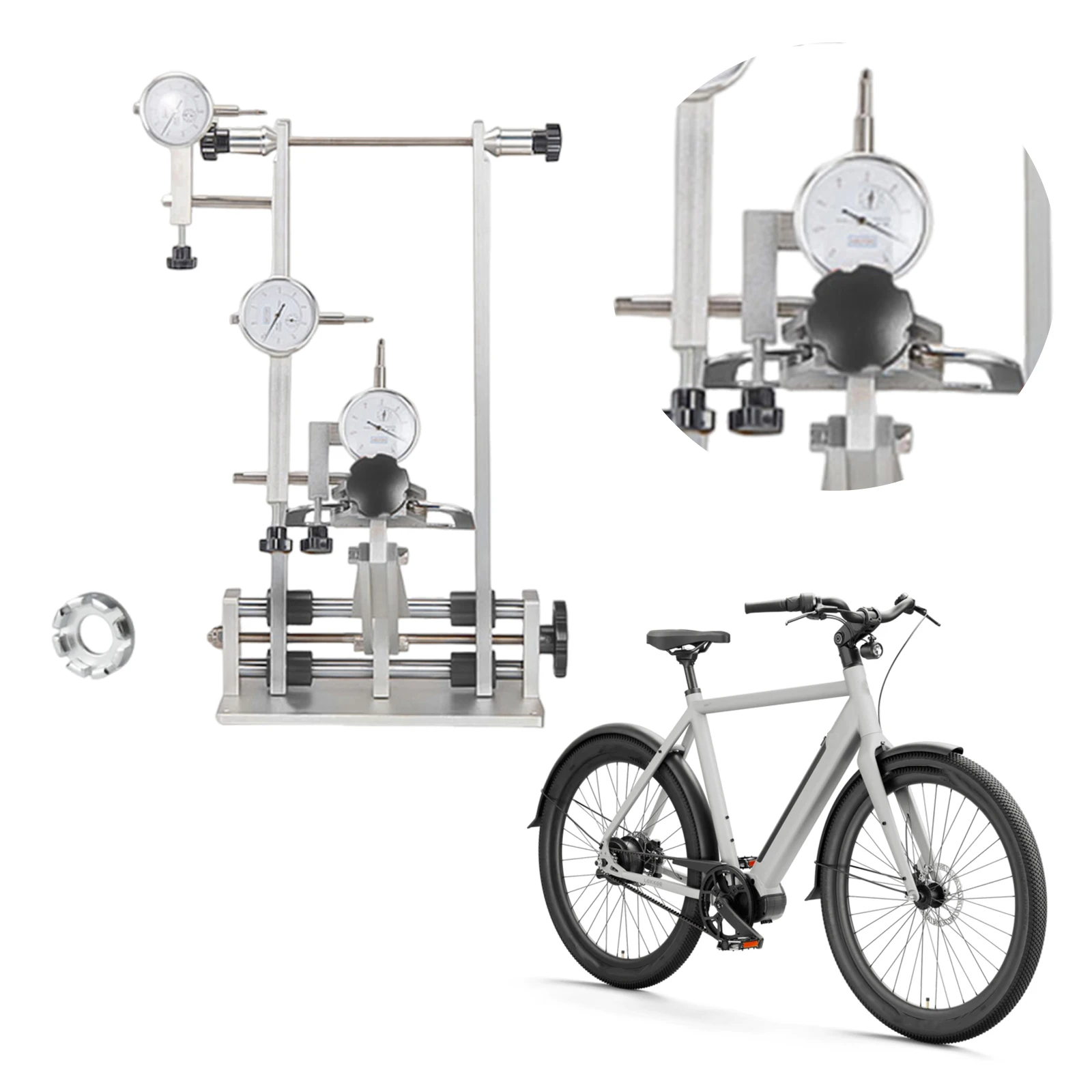 Bike Adjustment Rims Tool Aluminum Alloy Rims Correction Stand Bicycle Calibration Bracket for Road MTB Bike Repair Accessory
Bike Adjustment Rims Tool Aluminum Alloy Rims Correction Stand Bicycle Calibration Bracket for Road MTB Bike Repair Accessory