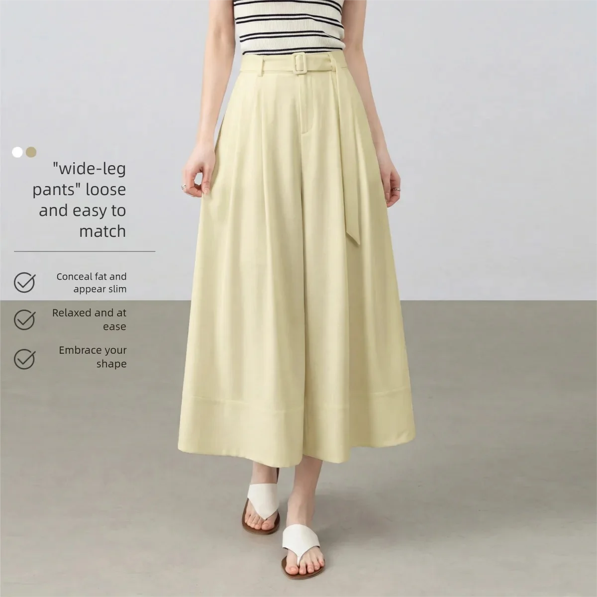 SENTUBILA Women's Versatile Skirt-Pants 2026 Summer Loose Slimming Beige White Casual Pant Solid Color Bottoms 162KF6579X
SENTUBILA Women's Versatile Skirt-Pants 2026 Summer Loose Slimming Beige White Casual Pant Solid Color Bottoms 162KF6579X