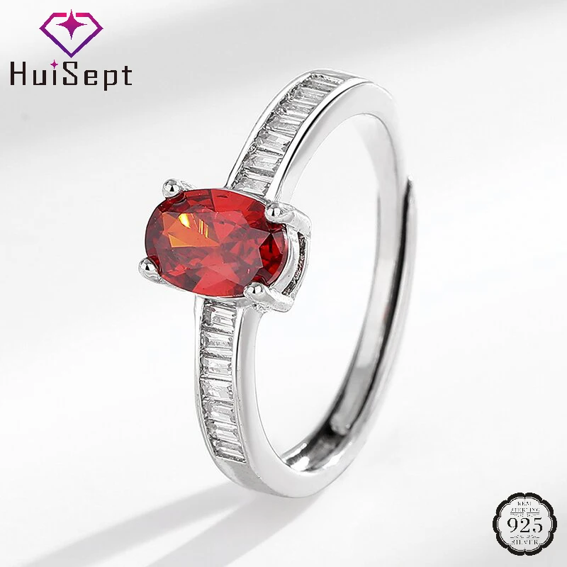 HuiSept Classic Ruby Zircon Ring 925 Silver Jewelry Accessories for Women Wedding Engagement Party Promise Gift Finger Rings
HuiSept Classic Ruby Zircon Ring 925 Silver Jewelry Accessories for Women Wedding Engagement Party Promise Gift Finger Rings