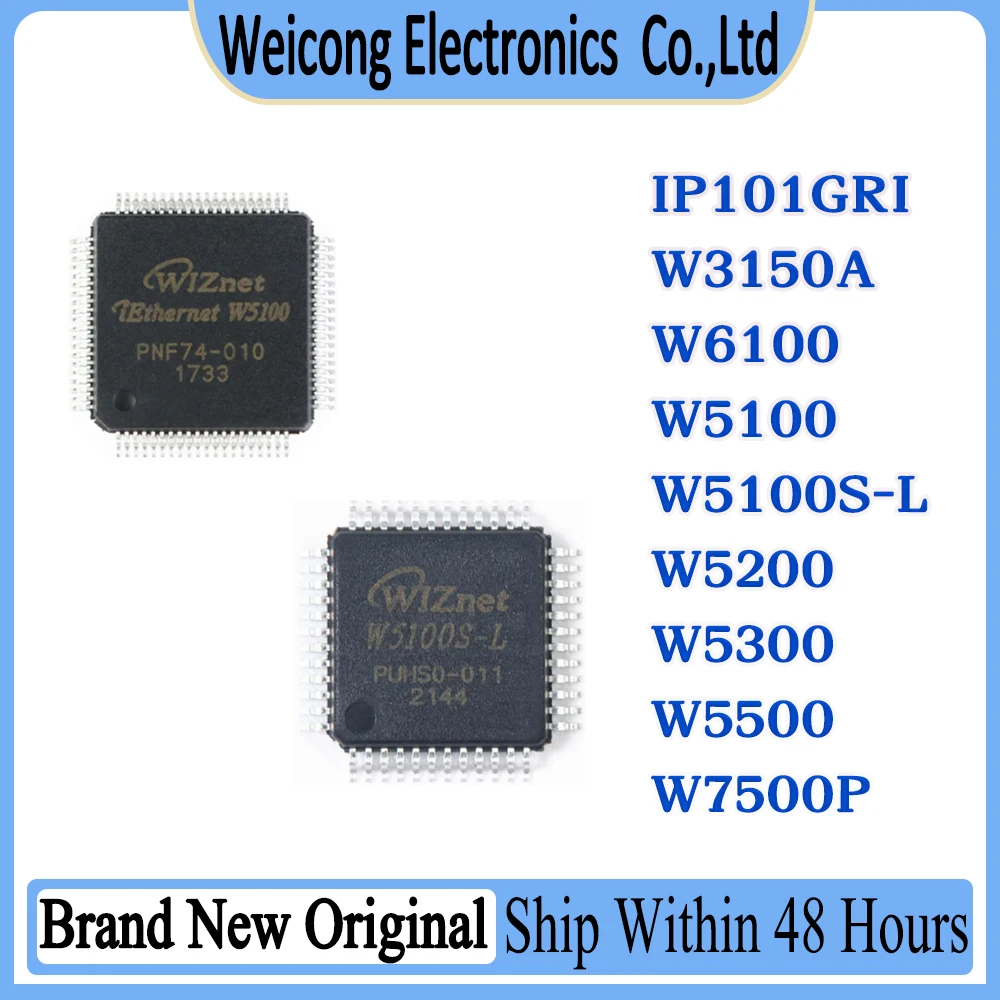 IP101GRI W3150A W6100 W5100 W5100S-L W5200 W5300 W5500 W7500P New original genuine Ethernet IC chip
IP101GRI W3150A W6100 W5100 W5100S-L W5200 W5300 W5500 W7500P New original genuine Ethernet IC chip