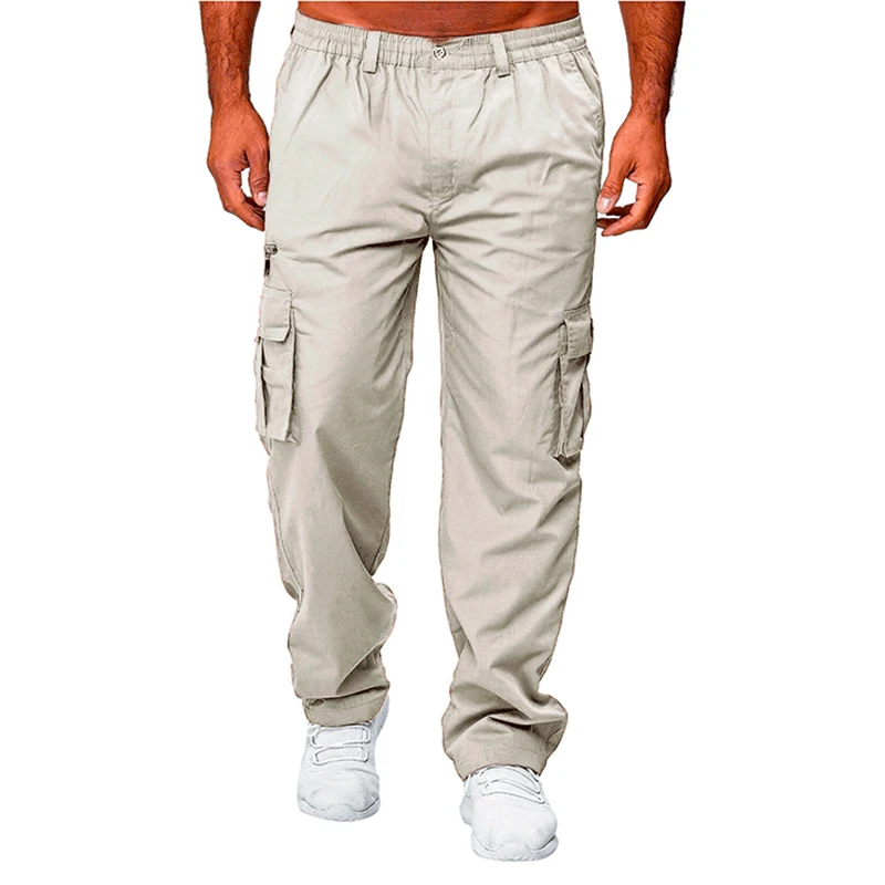 Men's Casual Multi Pocket Loose Straight Cargo Pants Elastic Waist Trouser
Men's Casual Multi Pocket Loose Straight Cargo Pants Elastic Waist Trouser