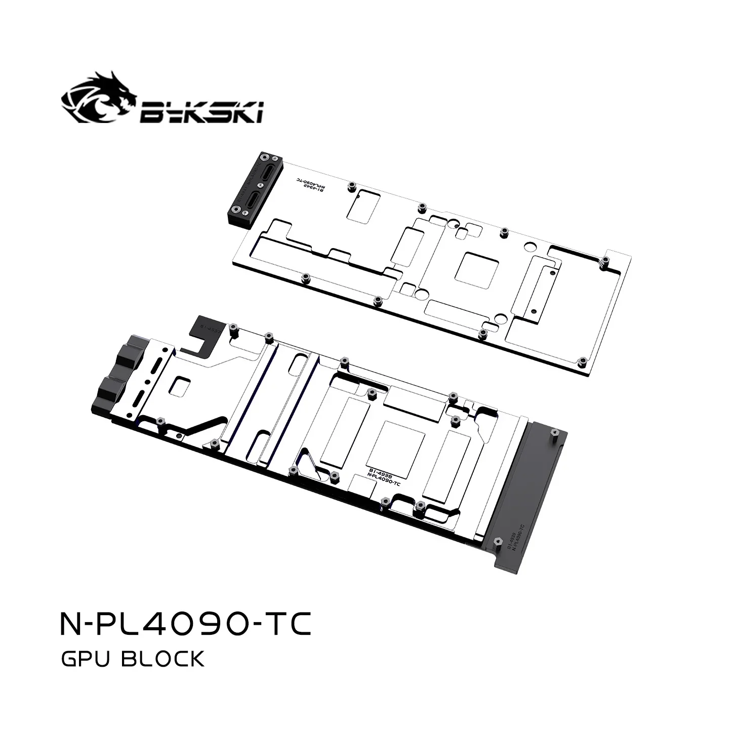 Bykski N-PL4090-TC GPU Active Backplate Block Use for Peladn / NVIDIA RTX 4090 Turbo Video Card, All-Metal Water Cooler Radiator