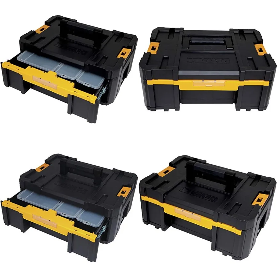 Tool Organizer, TSTAK III, Single Deep Drawer, Heavy Duty Latches, Removable Compartments for Small Tools and Accessories DWST1
Tool Organizer, TSTAK III, Single Deep Drawer, Heavy Duty Latches, Removable Compartments for Small Tools and Accessories DWST1