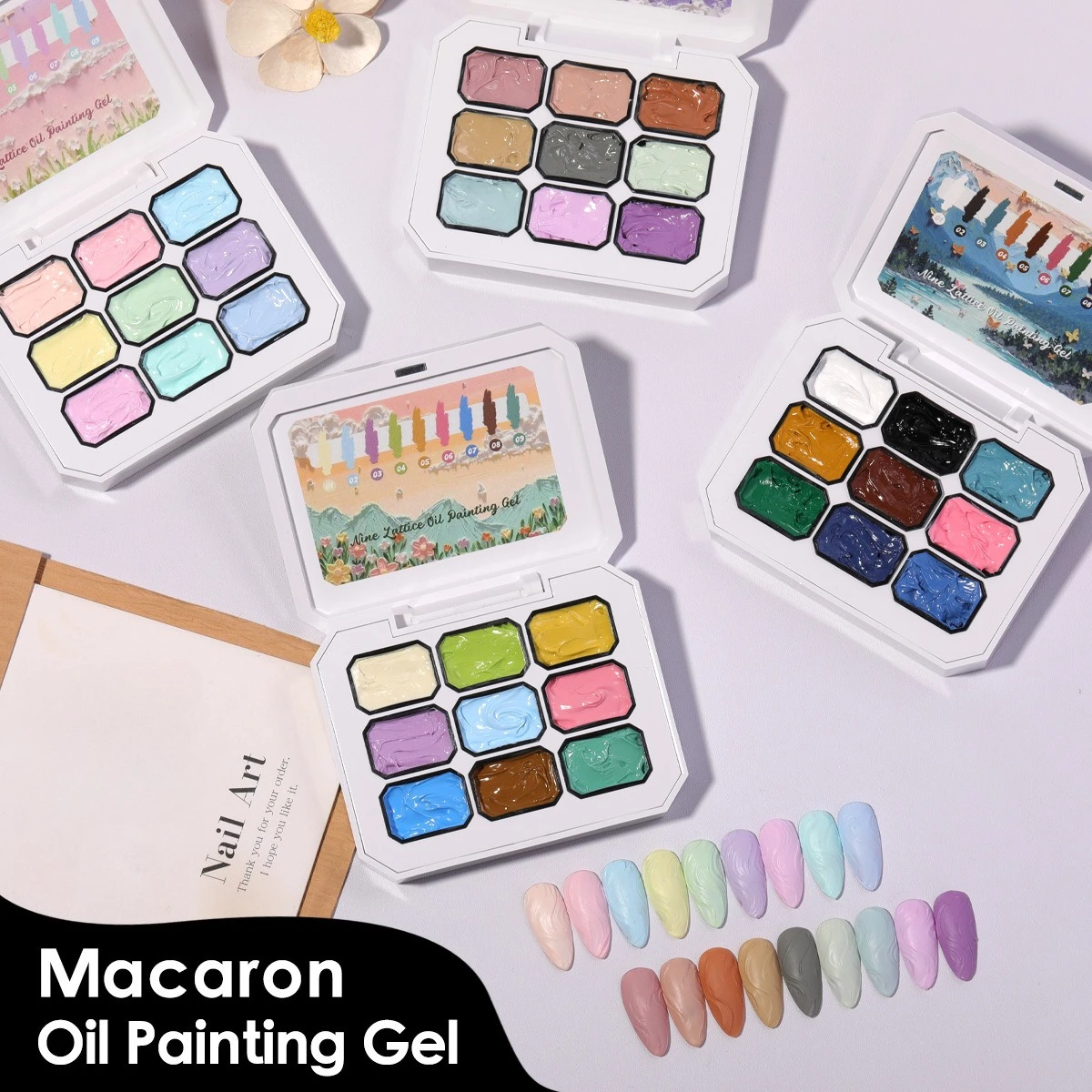 9Colors Oil Painting Nail Gel Polish Macaron 3D Sculpture Nail Gel Creative Texture Flowers Modelling Nail UV/LED Gel Varnishes
9Colors Oil Painting Nail Gel Polish Macaron 3D Sculpture Nail Gel Creative Texture Flowers Modelling Nail UV/LED Gel Varnishes