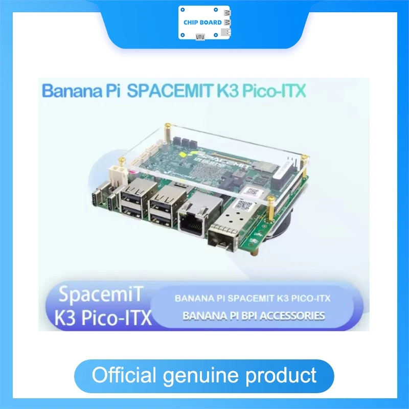 Banana Pi SPACEMIT K3 RISC-V AI SBC, 60TOPS Pico-ITX Board, 8GB LPDDR5 for Robotics Edge AI Industrial Dev Platform
Banana Pi SPACEMIT K3 RISC-V AI SBC, 60TOPS Pico-ITX Board, 8GB LPDDR5 for Robotics Edge AI Industrial Dev Platform