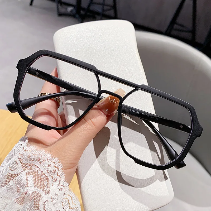 Oversized Polygon Myopia Glasses Men Women Vintage Big Double Bridge Eyeglasses Frame Black Prescription Anti Blue Light Glasses
Oversized Polygon Myopia Glasses Men Women Vintage Big Double Bridge Eyeglasses Frame Black Prescription Anti Blue Light Glasses