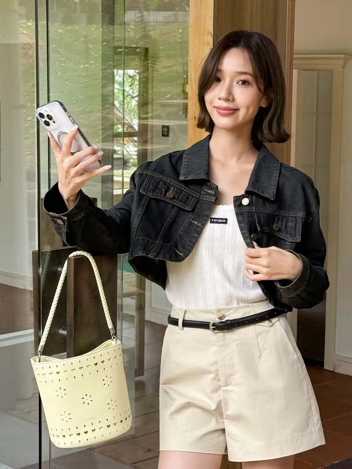 Casual Bla Denim Jaet ort Sle Women's Spring Faion Cotton Blend Coat Button Closure Long Sve Stand Fit
Casual Bla Denim Jaet ort Sle Women's Spring Faion Cotton Blend Coat Button Closure Long Sve Stand Fit