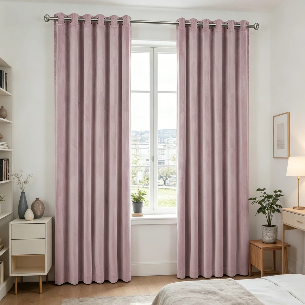 Dusty Lilac Velvet Semi-Blackout Curtains, Thermal Insulated Grommet Curtains, Soft Heavy Window Drapes for Living Room Bedroom
Dusty Lilac Velvet Semi-Blackout Curtains, Thermal Insulated Grommet Curtains, Soft Heavy Window Drapes for Living Room Bedroom