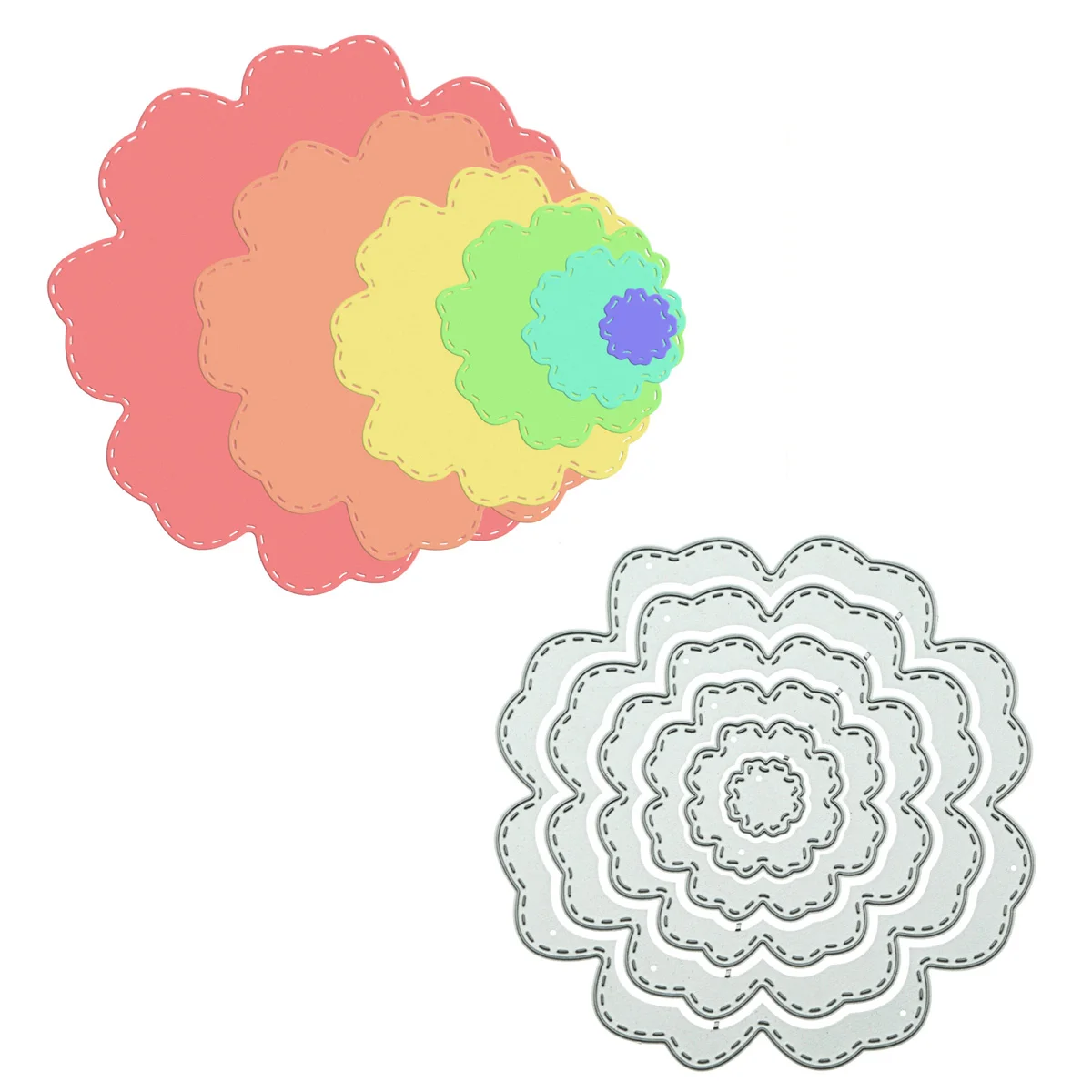Large Size Layered Flower Pattern Metal Die Cuts For Scrapbooking Cutter Template Handcraft Clipart Card Decorating
Large Size Layered Flower Pattern Metal Die Cuts For Scrapbooking Cutter Template Handcraft Clipart Card Decorating