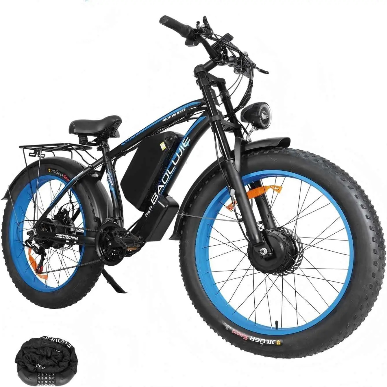 BaoLuJieBaoLuJie2000W Dual Motor Ebike 20MPH Removable Battery ShiMN 25AH 26"*4.0 Fat Tire Ebike Hydraulic Disc Brakes for Off-R
BaoLuJieBaoLuJie2000W Dual Motor Ebike 20MPH Removable Battery ShiMN 25AH 26"*4.0 Fat Tire Ebike Hydraulic Disc Brakes for Off-R