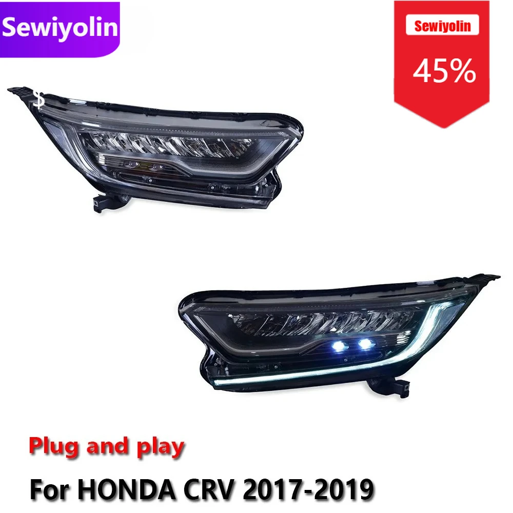 Car DRL LED Headlight Assemblies For HONDA CRV 2017-2019 Fog DRL Brake Turn Signal Lamp Plug And Play
Car DRL LED Headlight Assemblies For HONDA CRV 2017-2019 Fog DRL Brake Turn Signal Lamp Plug And Play