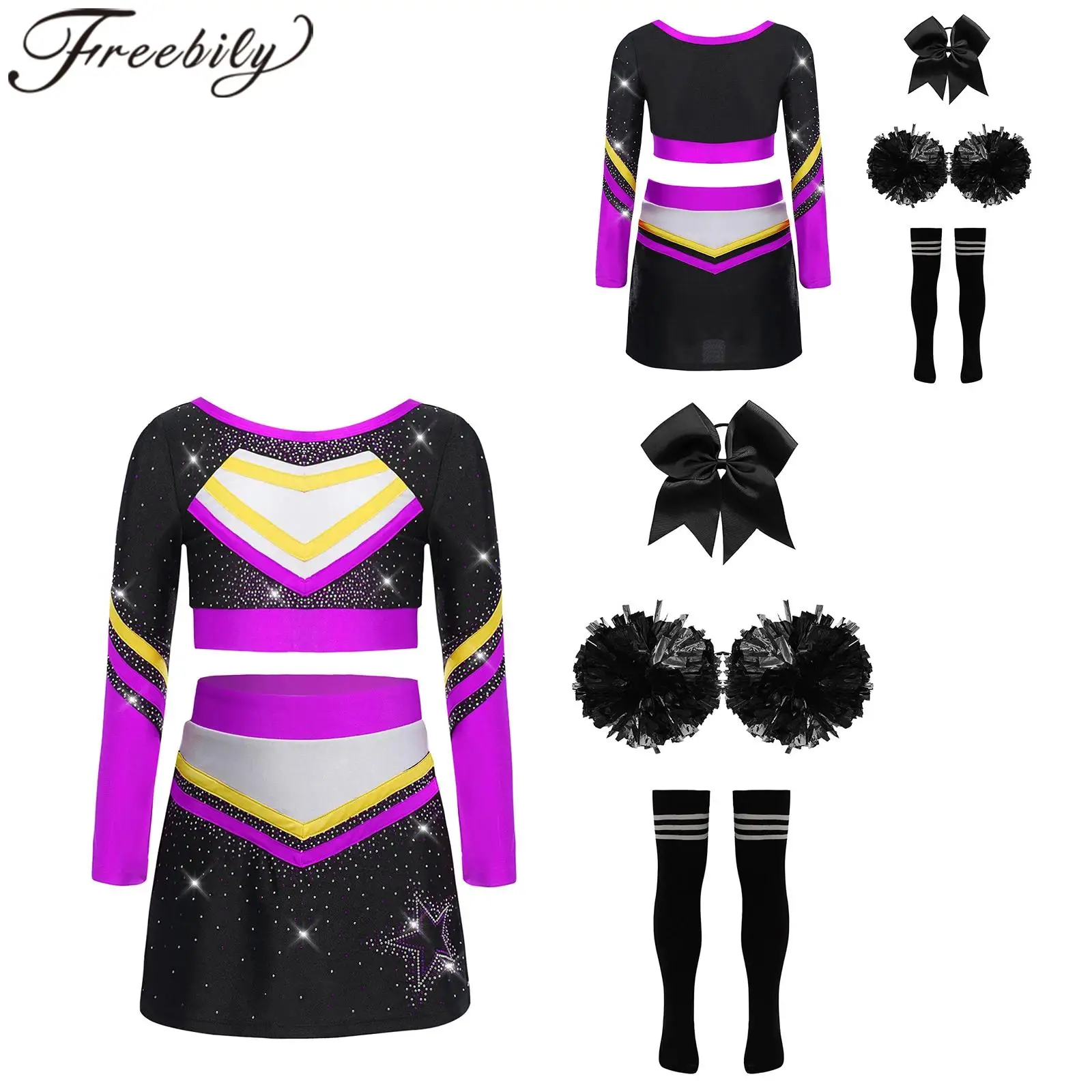 Cheerleading Uniform Cheering Team Set Cheering Dance Outfits Girls Cosplay Cheerleader Cheer Dance Outfit Wirh Flower Balls
Cheerleading Uniform Cheering Team Set Cheering Dance Outfits Girls Cosplay Cheerleader Cheer Dance Outfit Wirh Flower Balls