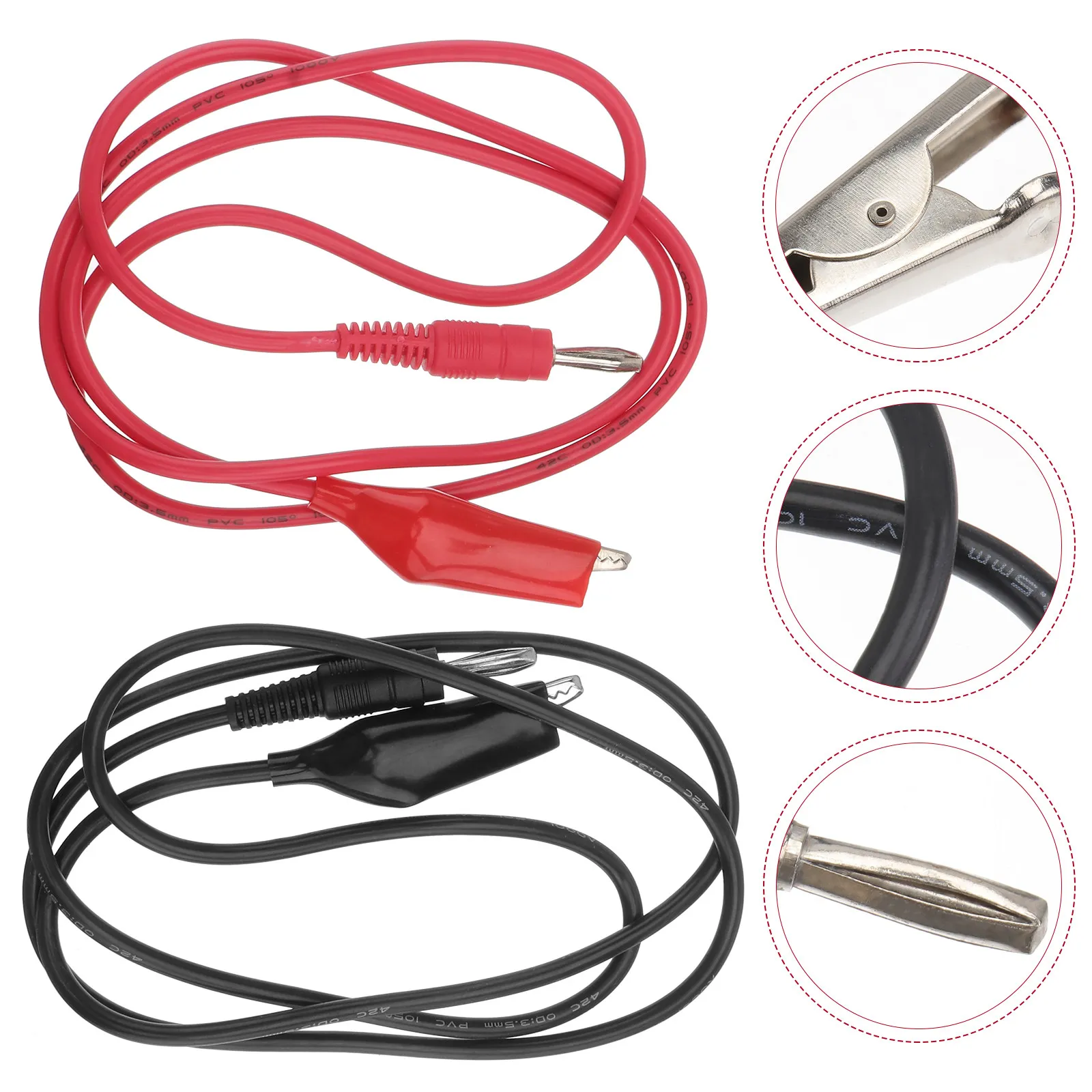 Banana to Alligator Clip Test Leads Heavy Duty Insulated Multimeter Test Leads for Digital Circuit Testing Tracing Checking
Banana to Alligator Clip Test Leads Heavy Duty Insulated Multimeter Test Leads for Digital Circuit Testing Tracing Checking