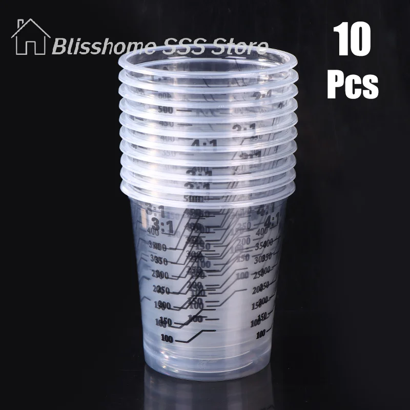 【S】Durable 10Pcs 500ml Disposable Clear Plastic Paint Mixing Cups Mixing Pot Paint Mixing Calibrated Cup Suitable for
【S】Durable 10Pcs 500ml Disposable Clear Plastic Paint Mixing Cups Mixing Pot Paint Mixing Calibrated Cup Suitable for