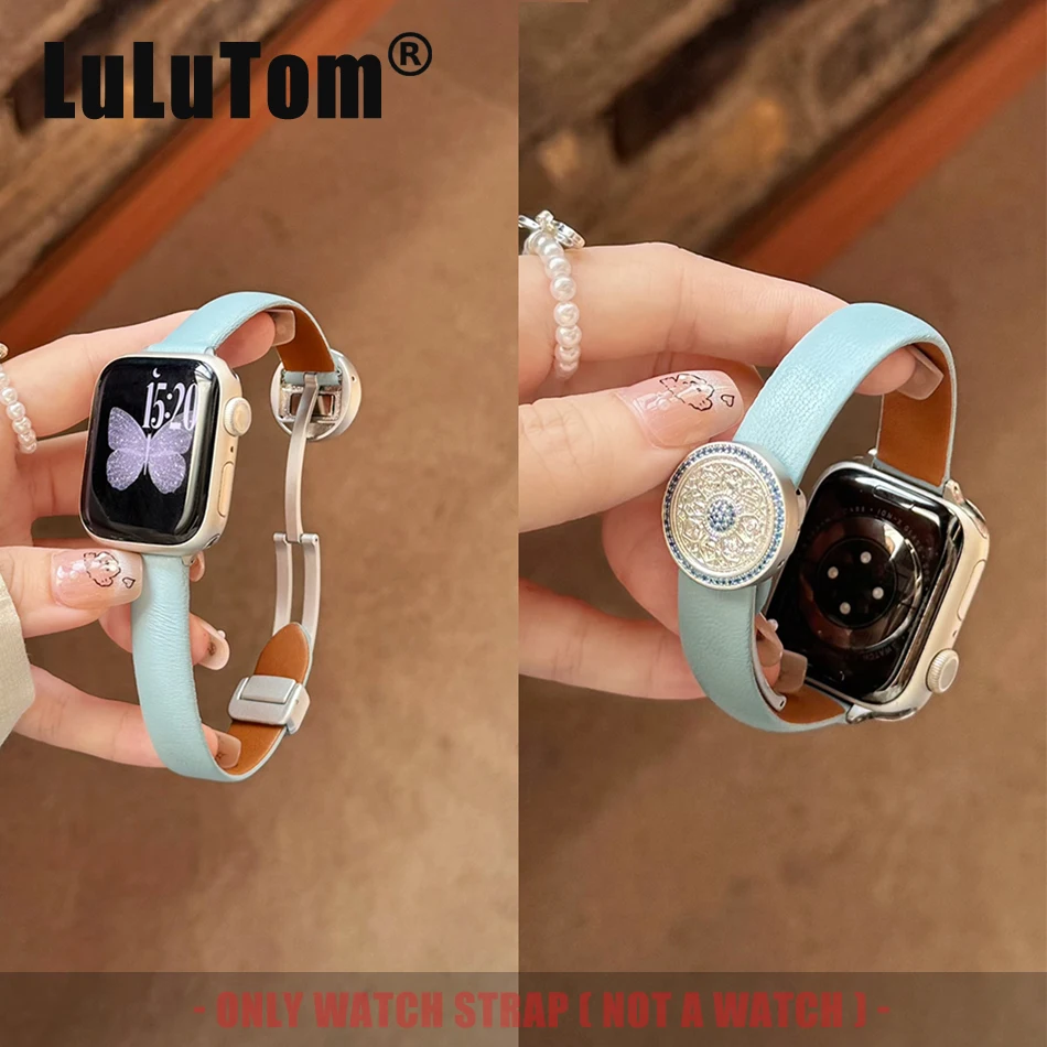 Soft Lambskin Leather Strap For Apple Watch Series 11 10 9 8 7 6 SE 5 UItra iWatch 49/46/45/44/42/41/40/38mm Lucky Compass Band
Soft Lambskin Leather Strap For Apple Watch Series 11 10 9 8 7 6 SE 5 UItra iWatch 49/46/45/44/42/41/40/38mm Lucky Compass Band