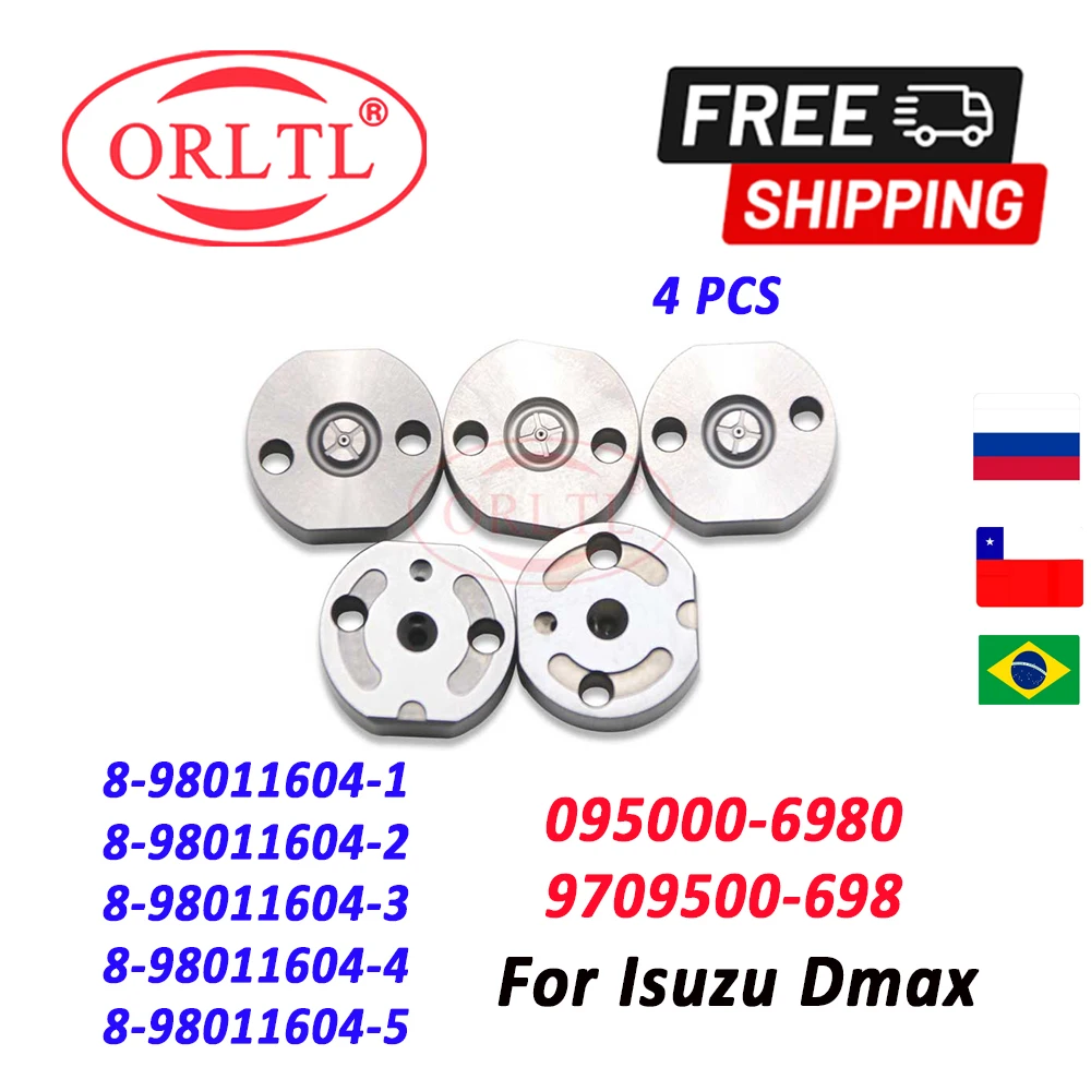 4 PCS ORLTL Diesel Injector 095000-6981 095000-6982 Valve Orifice 10# 8-98011604-5 8980116045 8-98011604-4 FOR Isuzu Dmax
4 PCS ORLTL Diesel Injector 095000-6981 095000-6982 Valve Orifice 10# 8-98011604-5 8980116045 8-98011604-4 FOR Isuzu Dmax