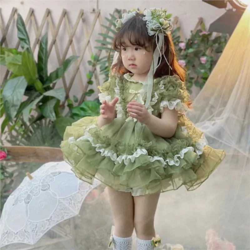 2026 New Children's Lace Lolita Skirt Girls' Breathable Green Princess Dress Kids' Summer Lolita Dress Baby Dress For Gift LJ656
2026 New Children's Lace Lolita Skirt Girls' Breathable Green Princess Dress Kids' Summer Lolita Dress Baby Dress For Gift LJ656