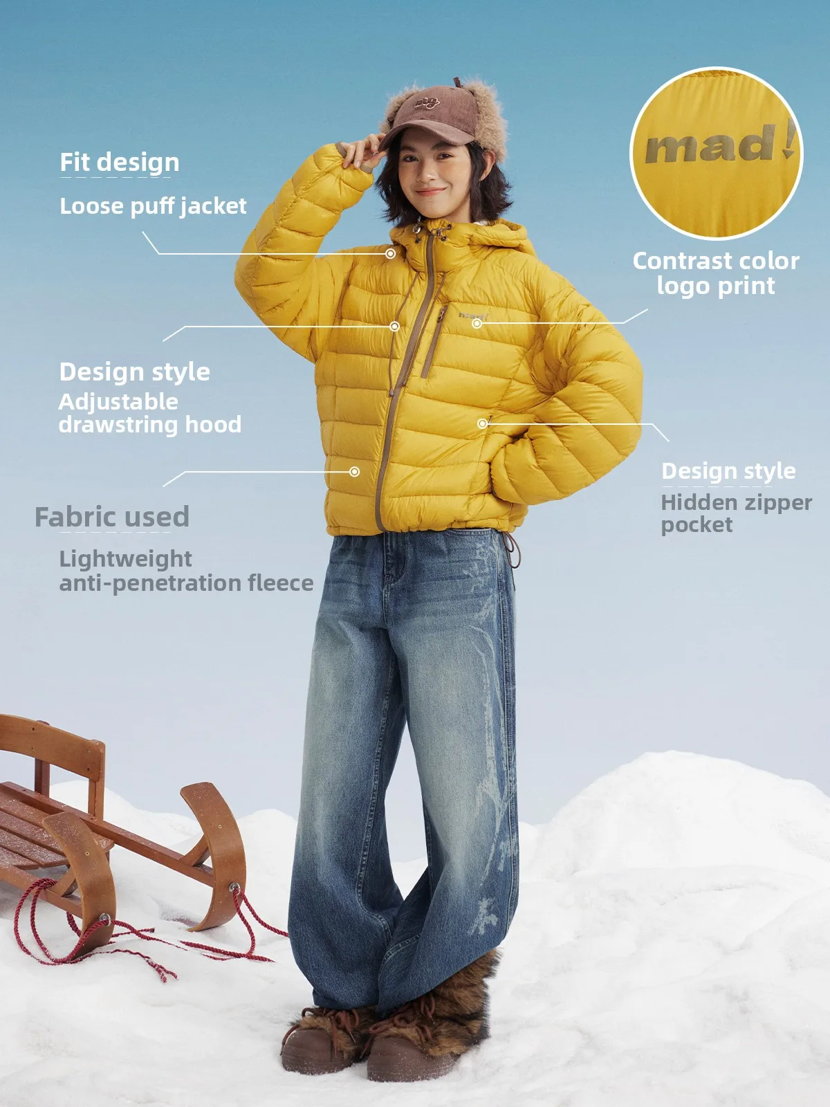 Maood 90 White Du down Jaet Hooded Lightweight Construction Site Sle Ribbone Design Women's Faion Winter Coat
Maood 90 White Du down Jaet Hooded Lightweight Construction Site Sle Ribbone Design Women's Faion Winter Coat