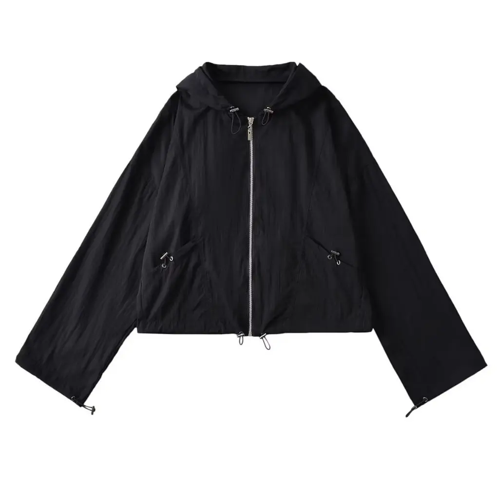 Элегантная женская куртка с капюшоном в городском стиле TT23173, повседневный топ с длинными рукавами и завязками для осенне-летней моды
Элегантная женская куртка с капюшоном в городском стиле TT23173, повседневный топ с длинными рукавами и завязками для осенне-летней моды