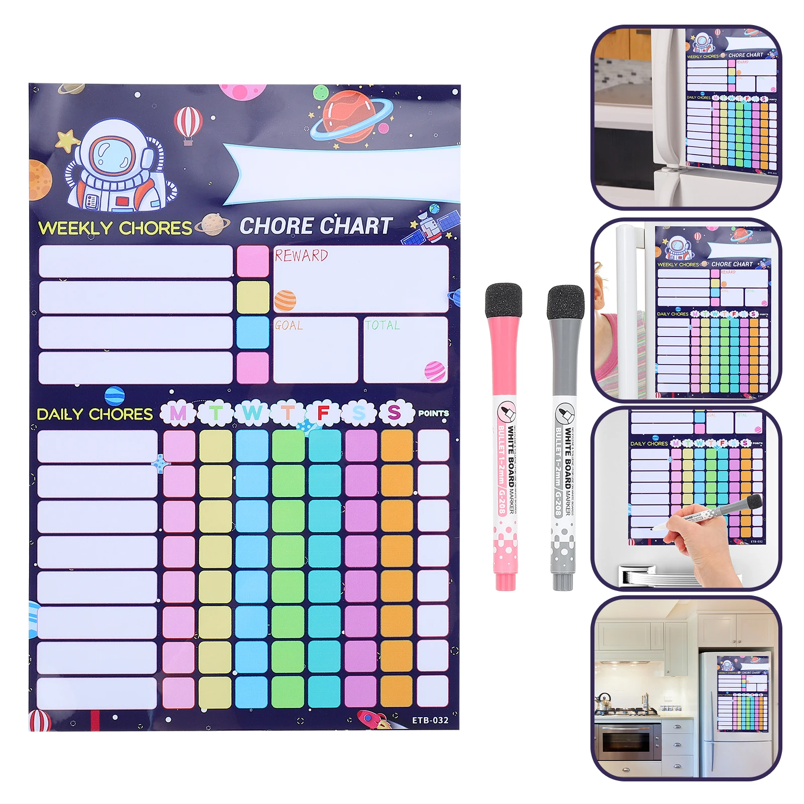 1 set 1 Set Magnetic Kids Chore Chart Reward Behavior Hanging Household Reusable Game Family Responsibility Tracker Educational
1 set 1 Set Magnetic Kids Chore Chart Reward Behavior Hanging Household Reusable Game Family Responsibility Tracker Educational