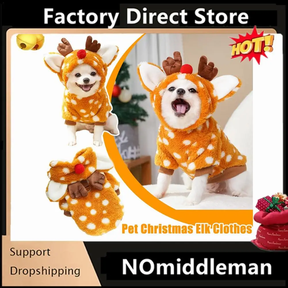 Christmas Elk Warm Jumpsuits Winter Fleece Pet Overalls for Small Medium Dogs Cats Clothes Puppy Pajamas Christmas Teddy Outfit
Christmas Elk Warm Jumpsuits Winter Fleece Pet Overalls for Small Medium Dogs Cats Clothes Puppy Pajamas Christmas Teddy Outfit
